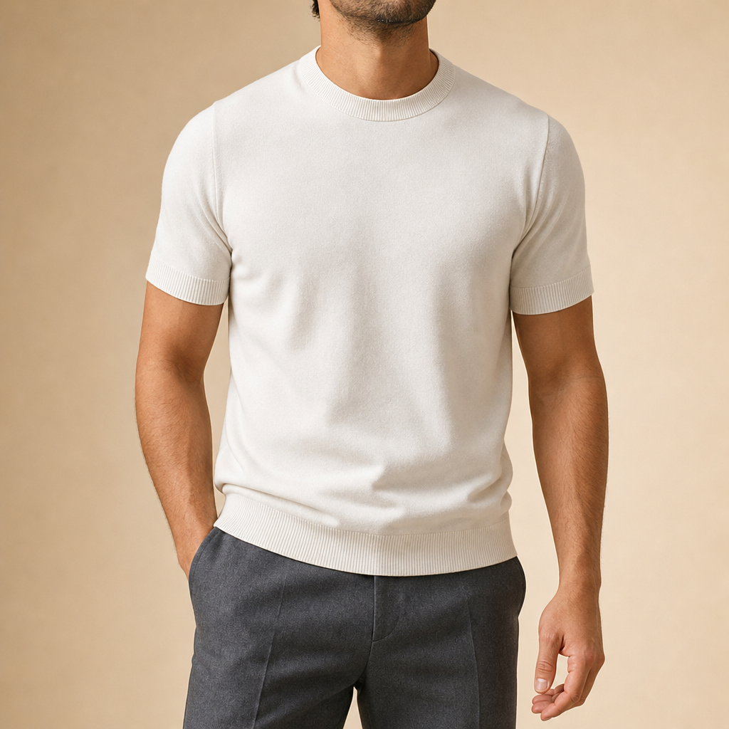 Leland Wool Cashmere Knit T-Shirt