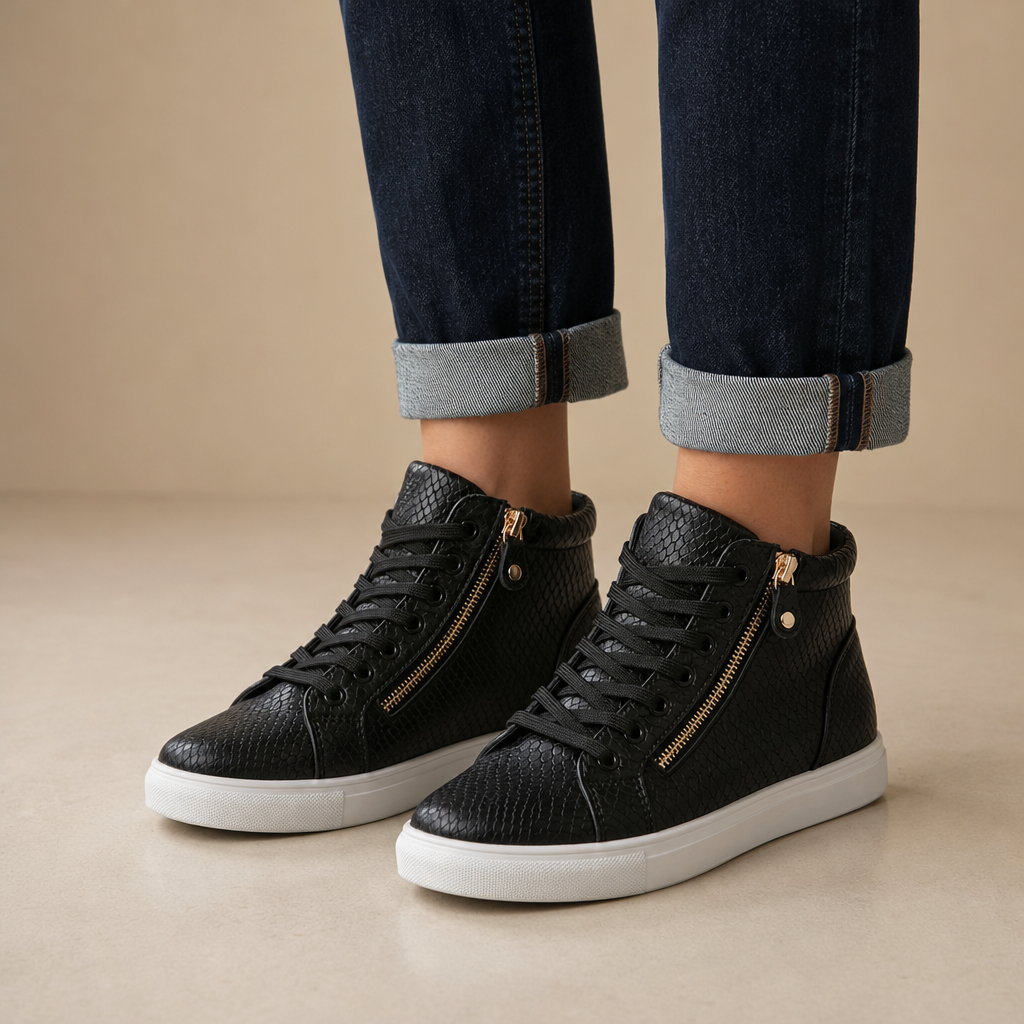 Harriet Side-Zip High-Top Sneakers