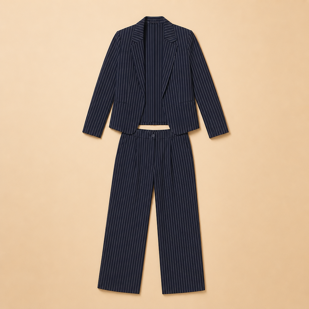 Greta Tailored Pinstripe Suit Set