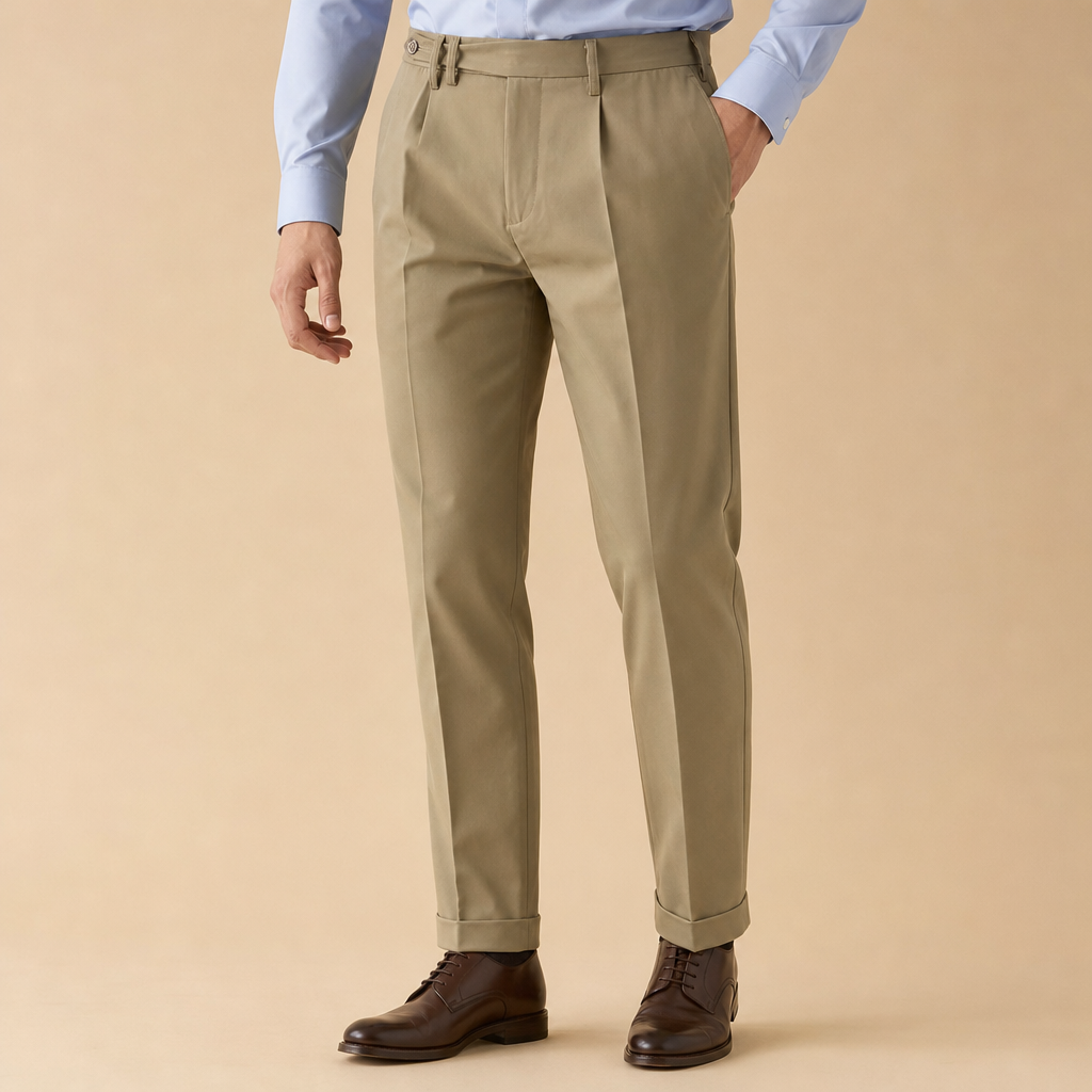 Clyde Pleated Slim Trousers