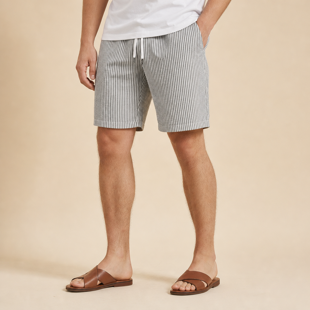 Felix Striped Drawstring Shorts