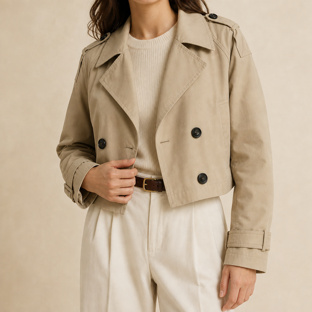 Vivian Cropped Trench Jacket