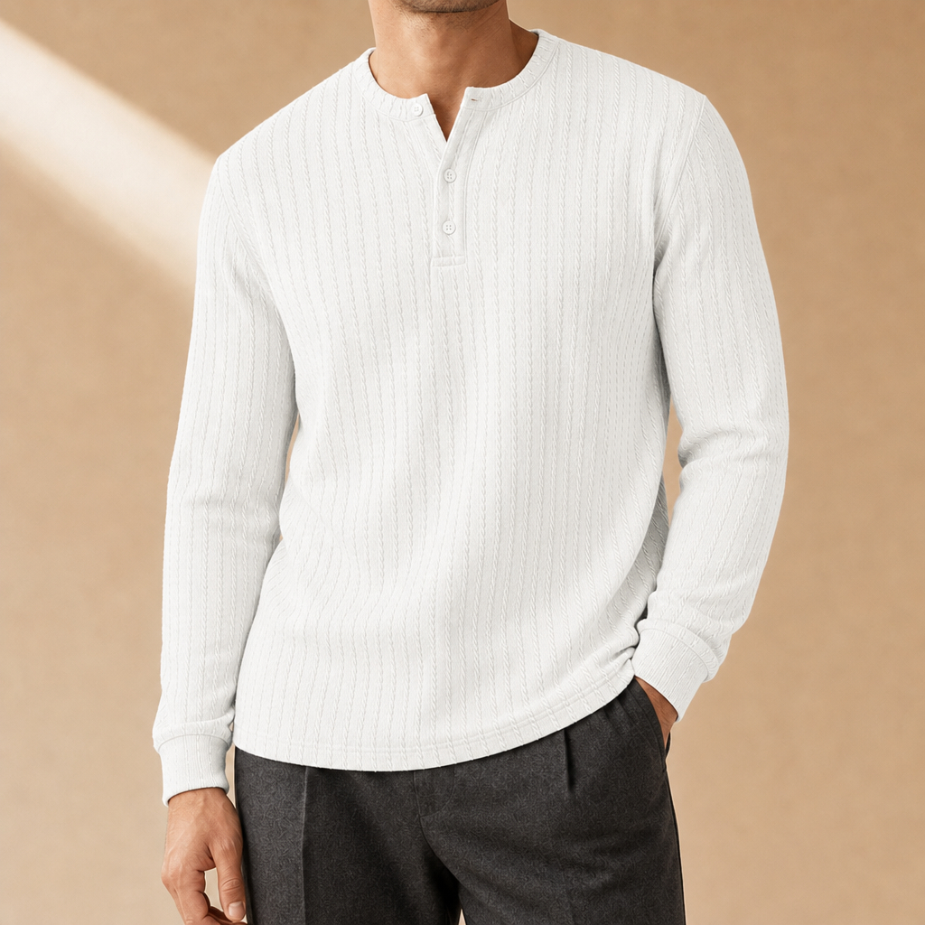 Vaughn Ribbed Henley Shirt