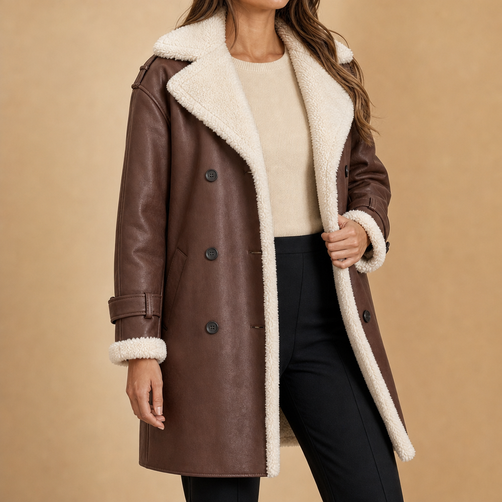 Luella Plush Longline Coat