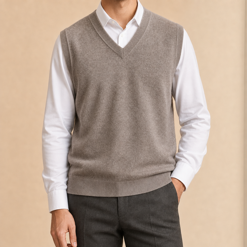 Willis Merino Wool V-Neck Vest