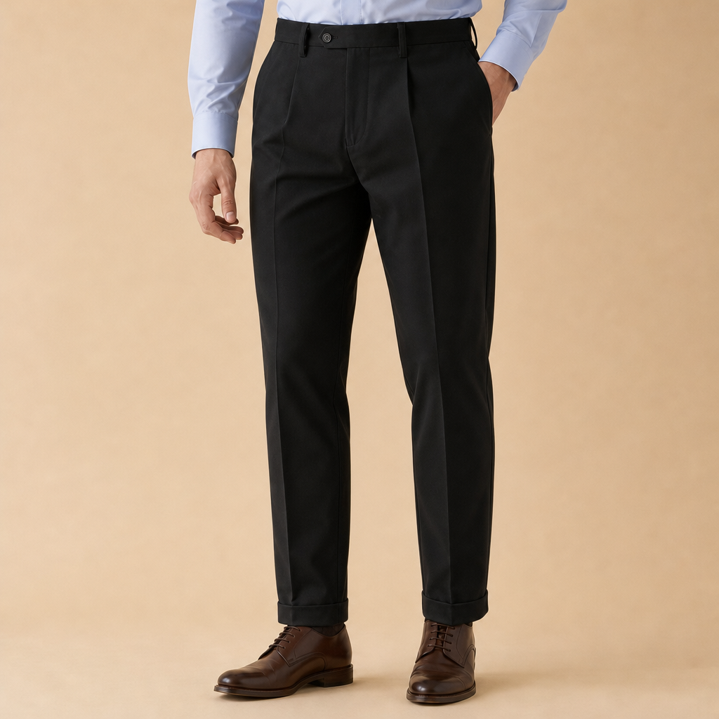 Clyde Pleated Slim Trousers
