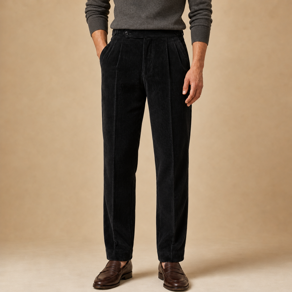Raymond Pleated Corduroy Trousers