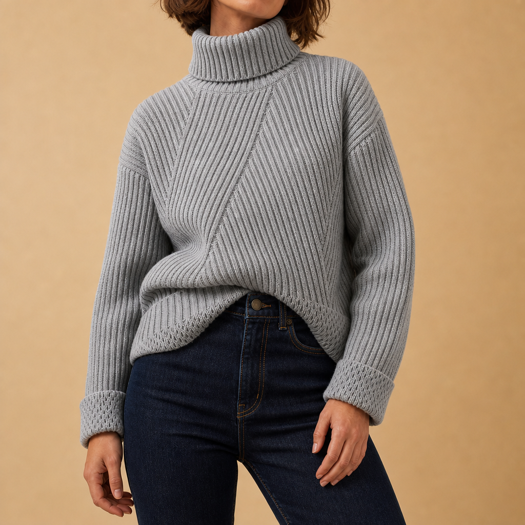 Clara Ribbed Turtleneck Sweater