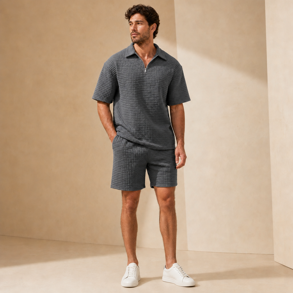 Tobias Waffle Short Set