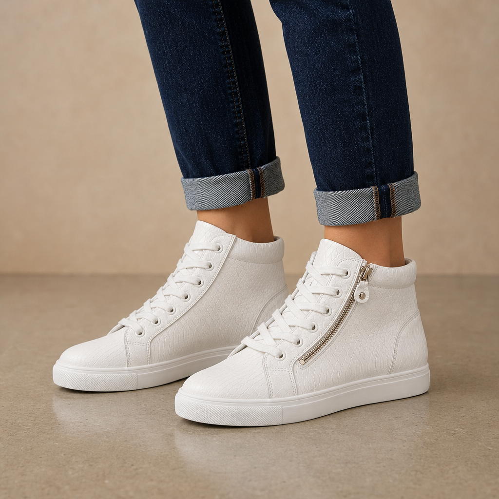 Harriet Side-Zip High-Top Sneakers