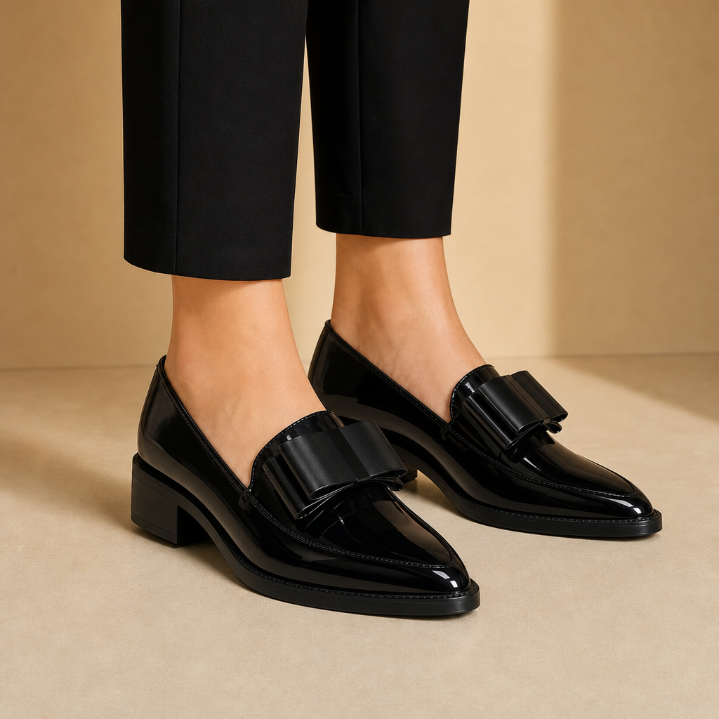Genevieve Patent Bow Loafers