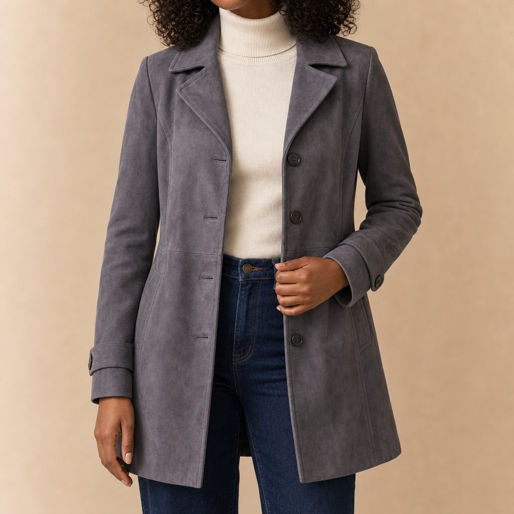 Helena Longline Suede Coat