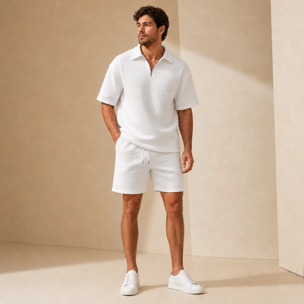 Tobias Waffle Short Set