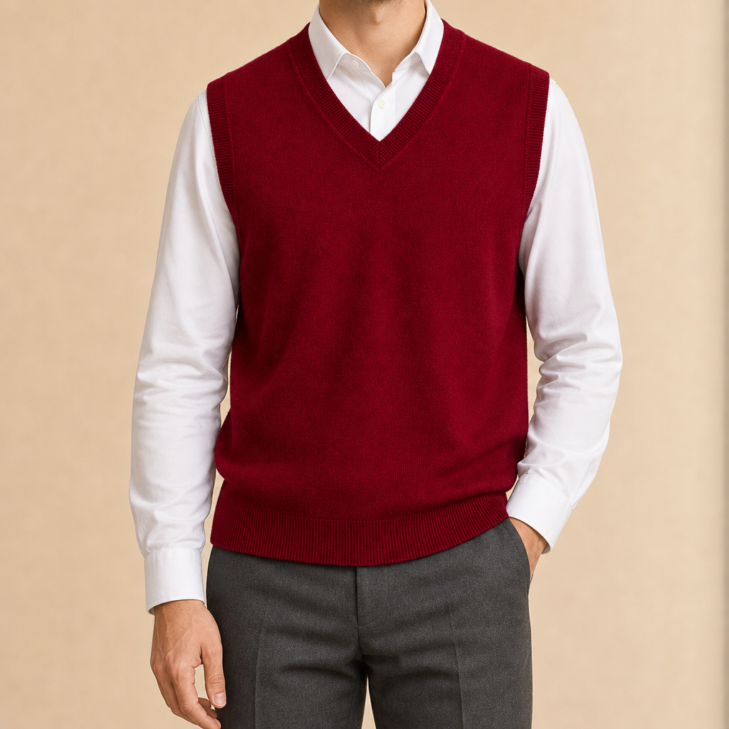 Willis Merino Wool V-Neck Vest