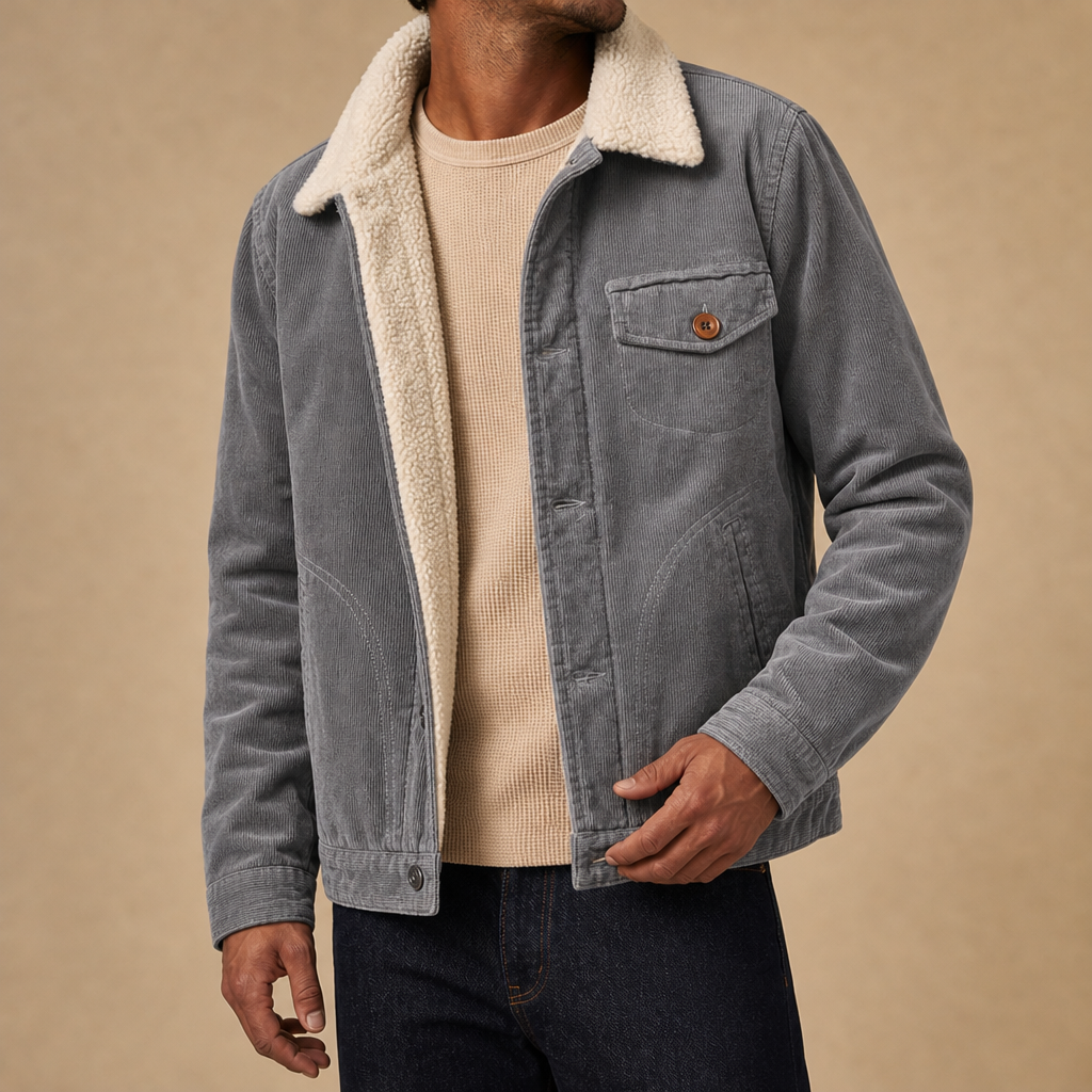 Harlan Sherpa Lined Corduroy Jacket