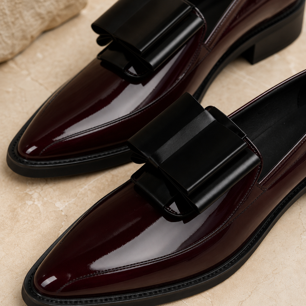 Genevieve Patent Bow Loafers