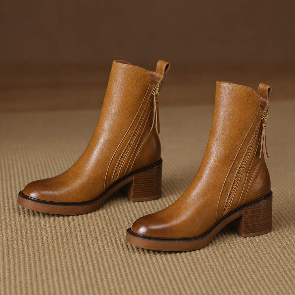 Sylvia Zip Ankle Boots
