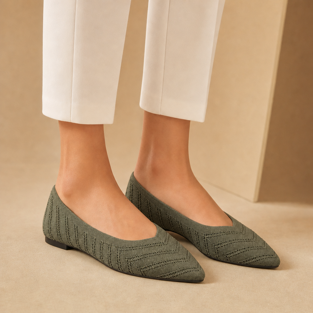 Dorothy Pointed Knit Loafers