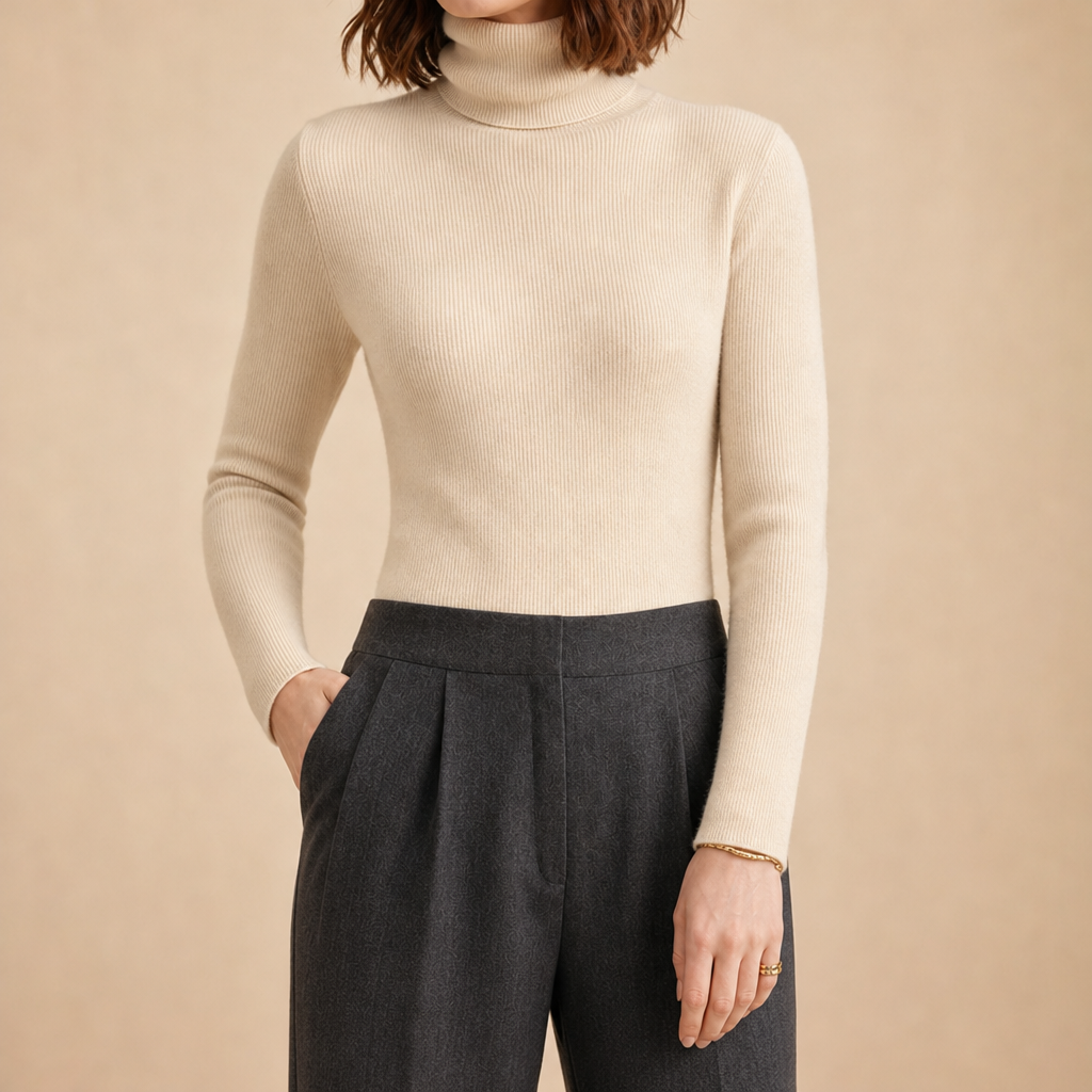 Darlene Cashmere Turtleneck Sweater