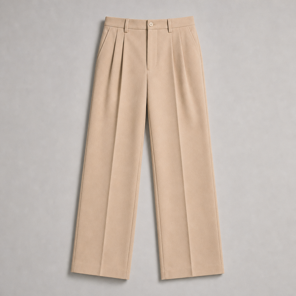 Thaddeus Pleated Straight-Leg Trousers