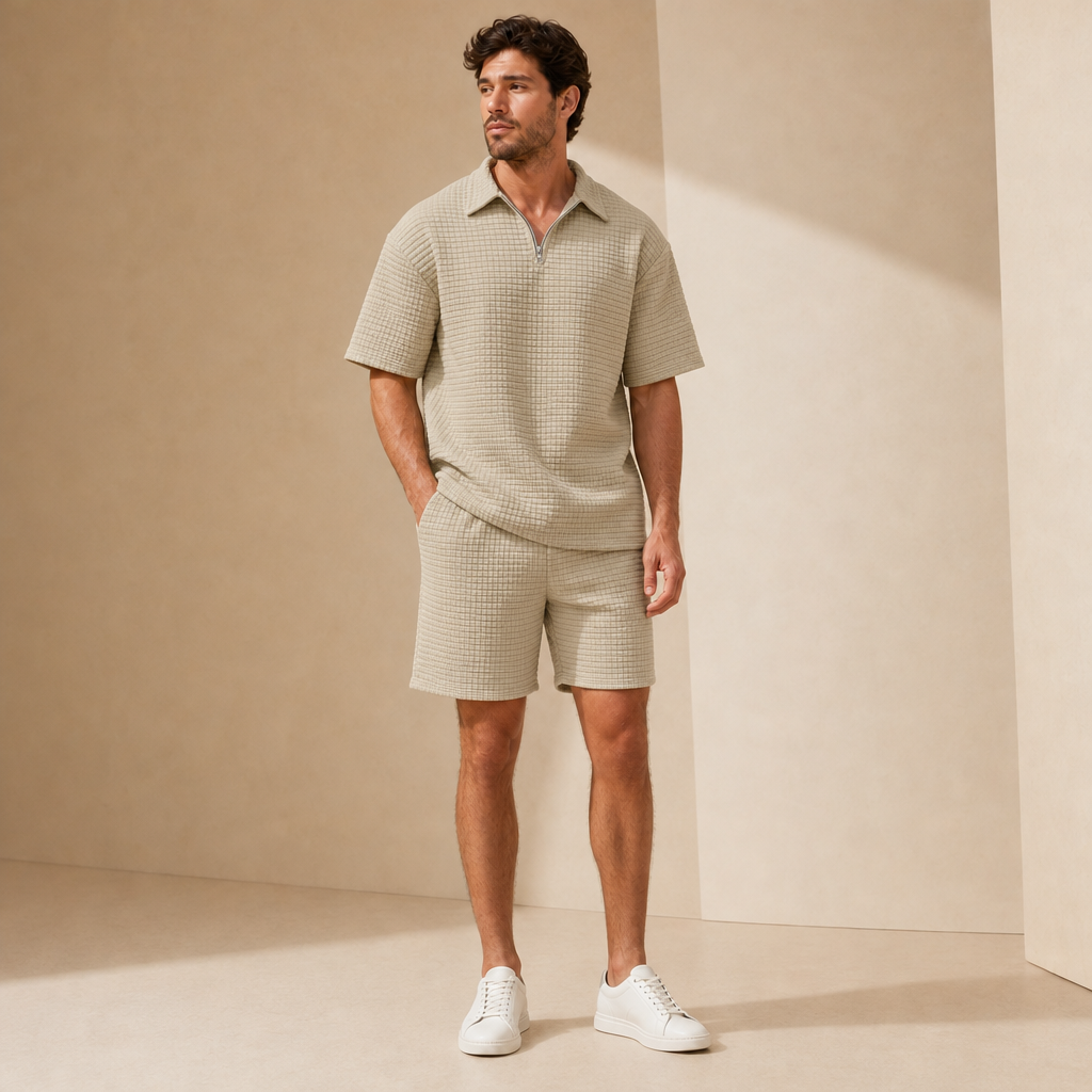 Tobias Waffle Short Set