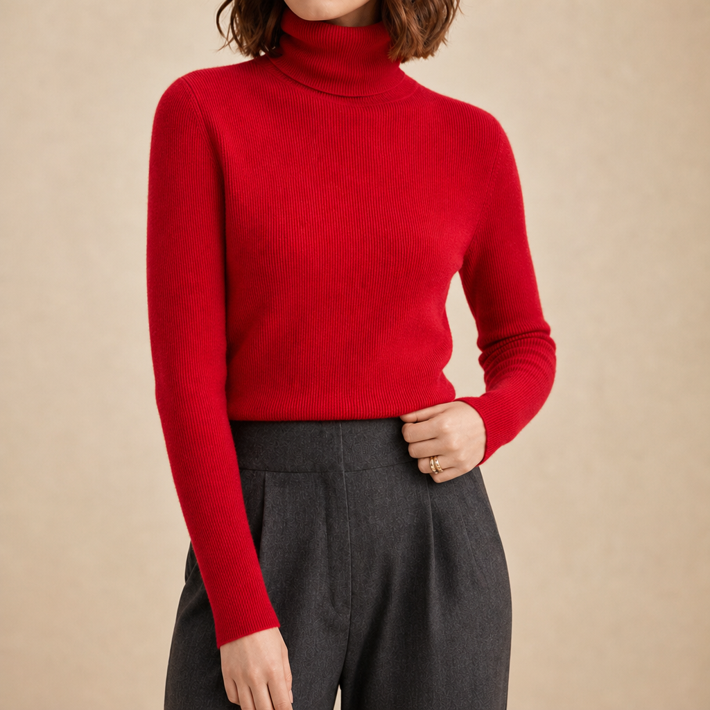 Darlene Cashmere Turtleneck Sweater