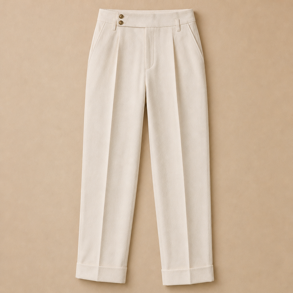 Emmett High-Waisted Pleated Trousers