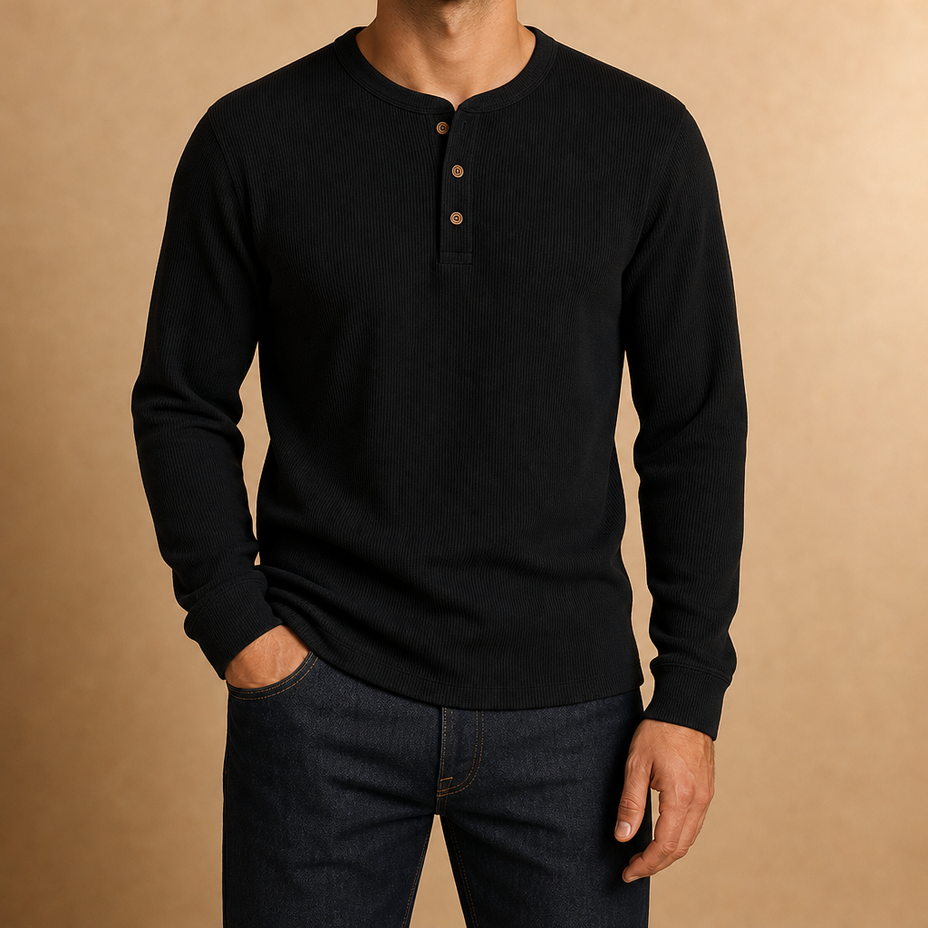 Boyd Ribbed Henley Shirt