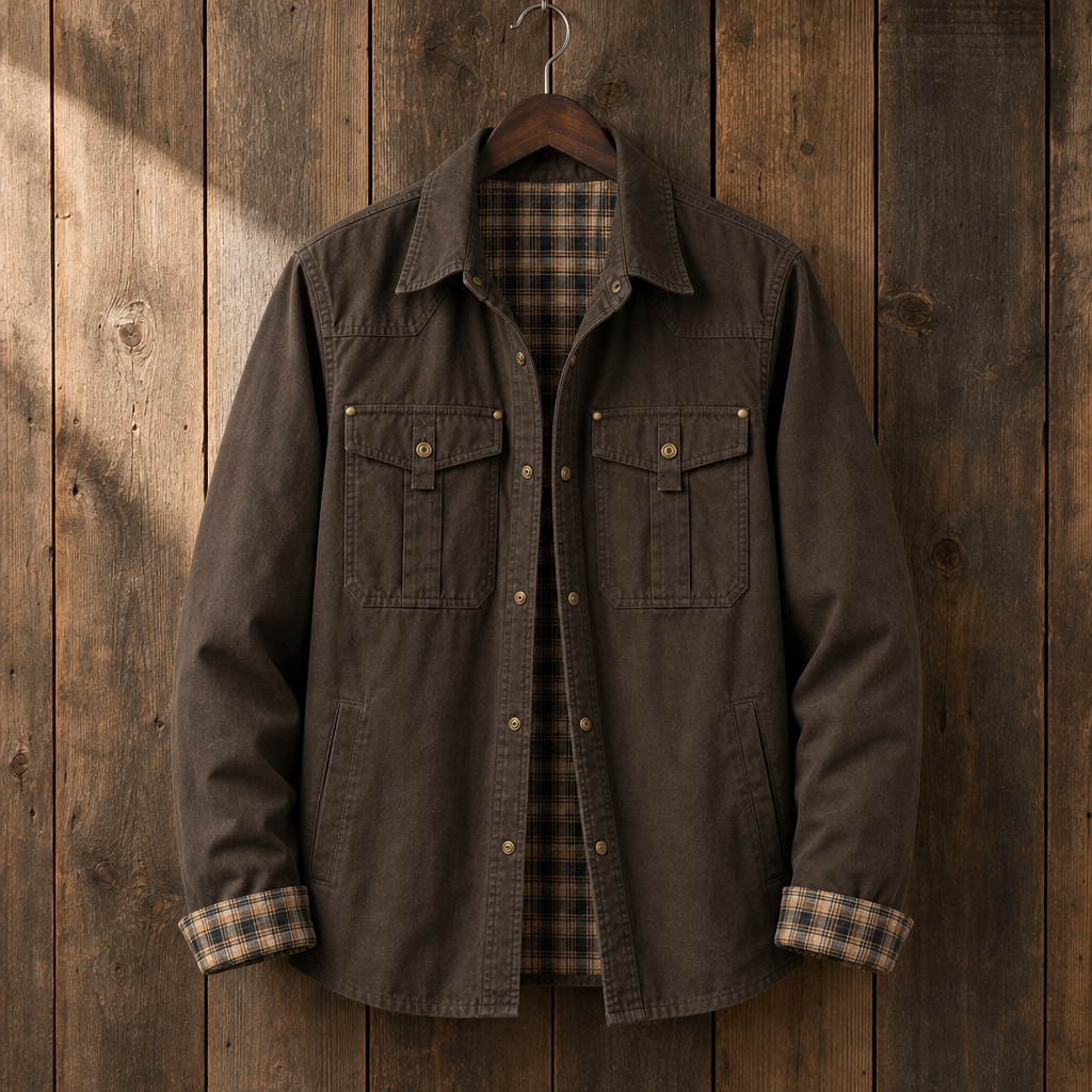 Hollis Plaid-Lined Utility Jacket