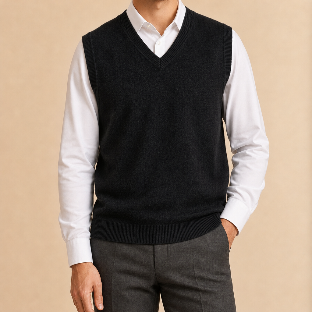 Willis Merino Wool V-Neck Vest