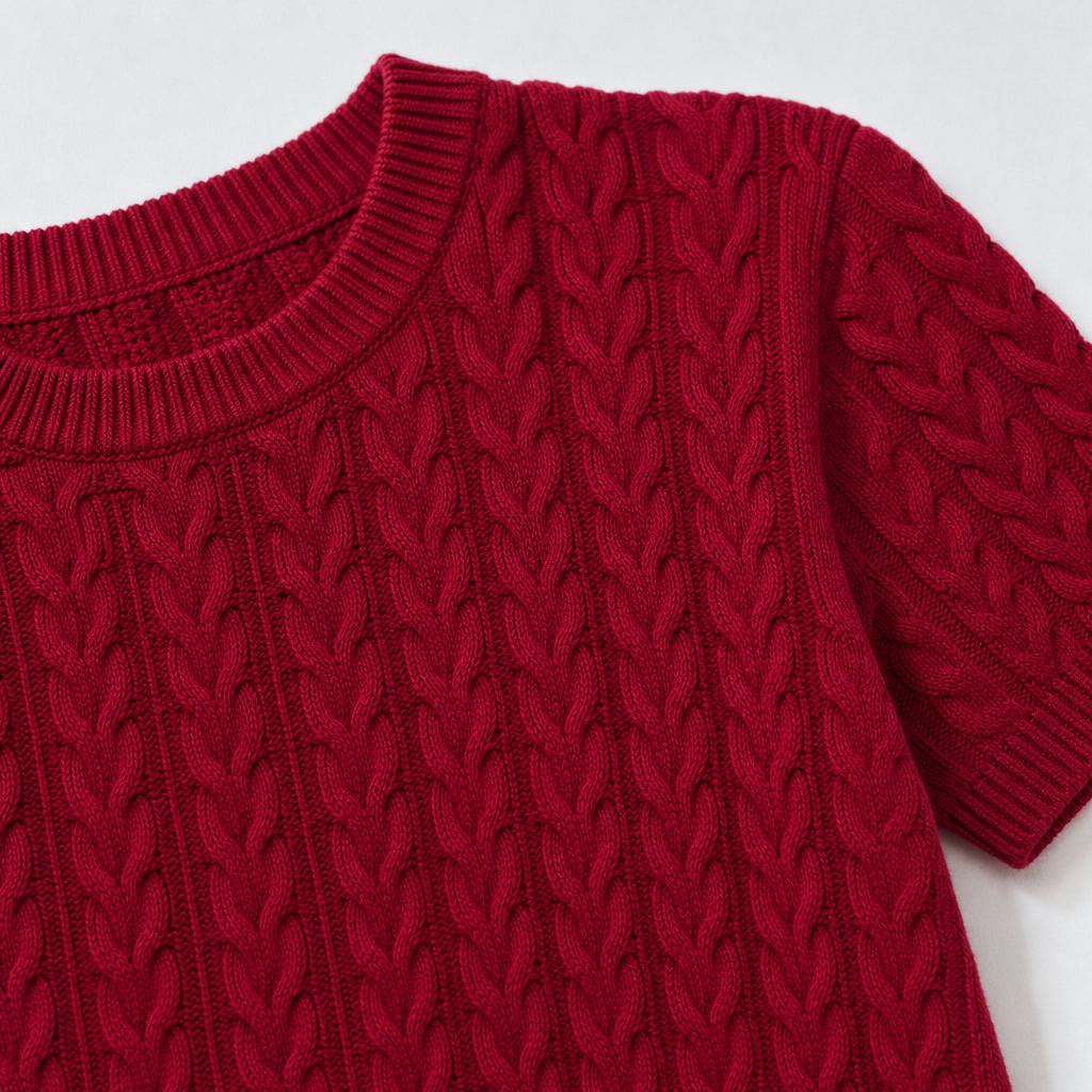 Bonnie Short Sleeve Cable Knit Sweater