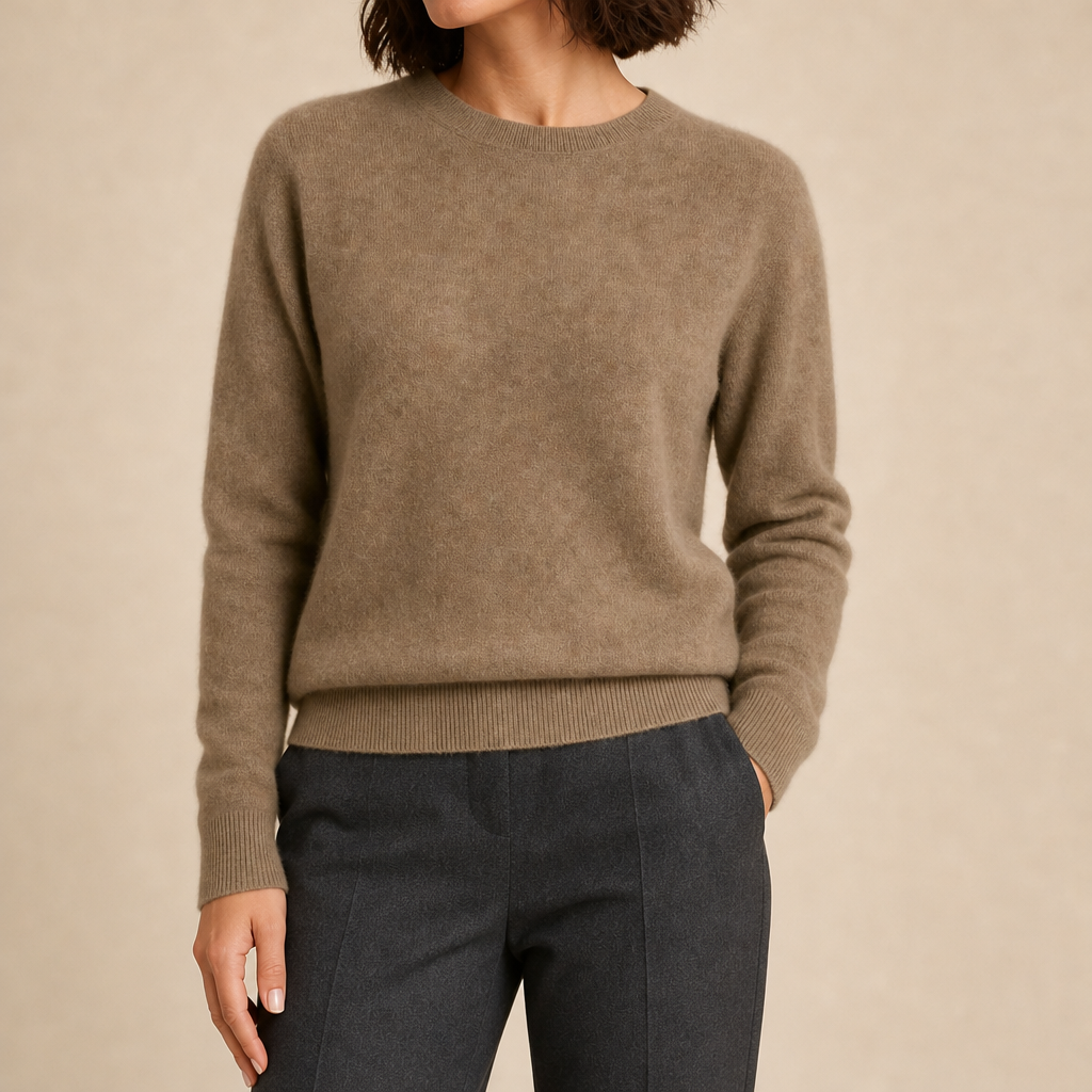 Pearl Cashmere Crewneck Sweater