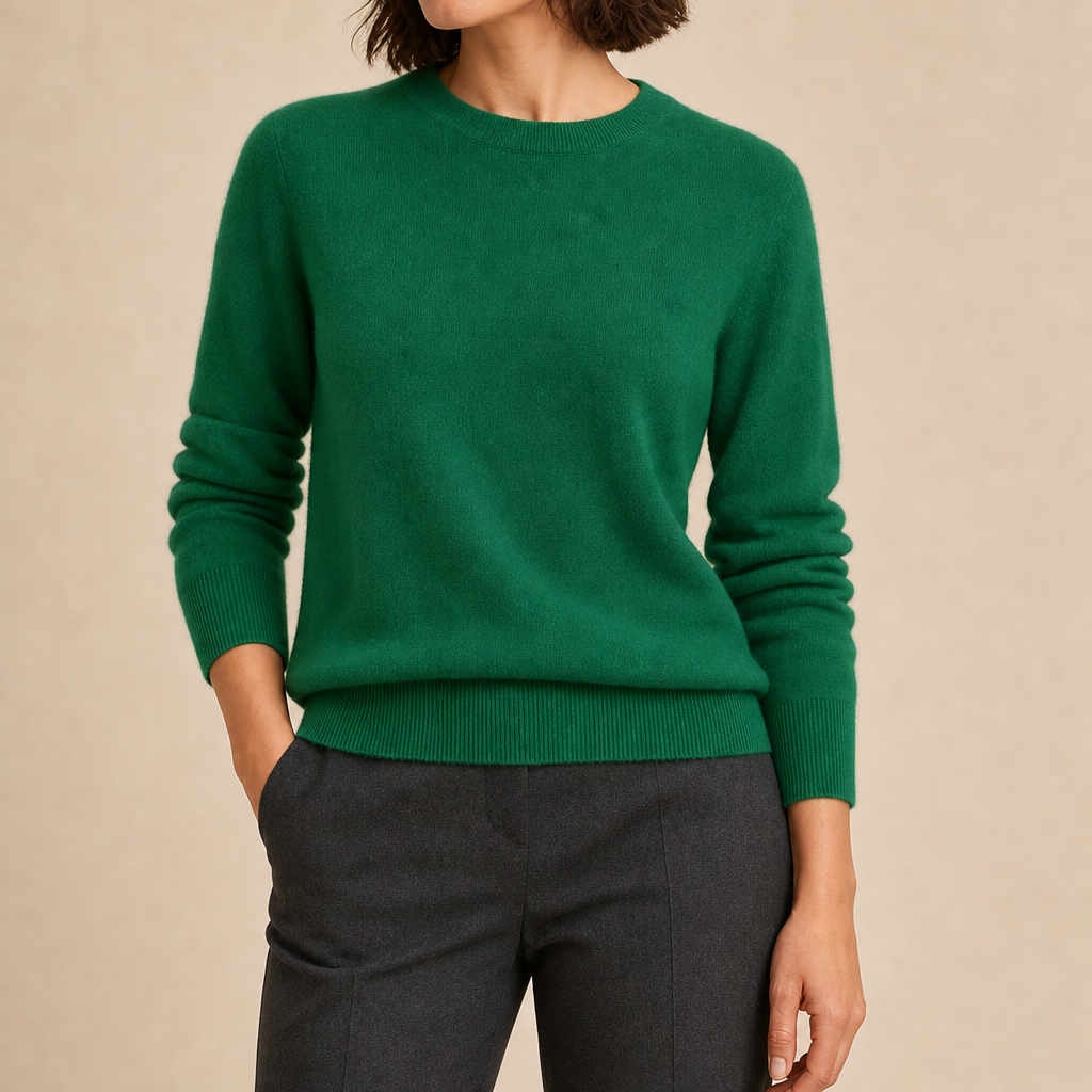 Pearl Cashmere Crewneck Sweater