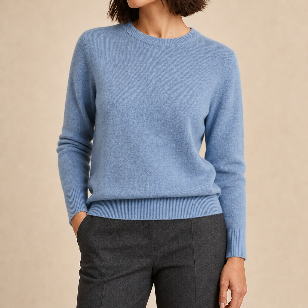 Pearl Cashmere Crewneck Sweater