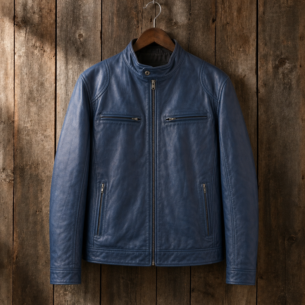 Preston Leather Cafe Racer Jacket