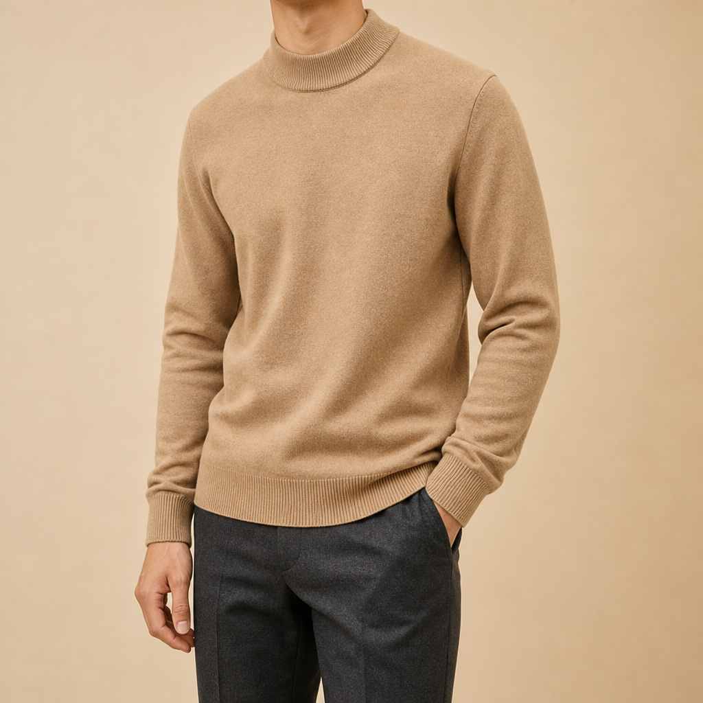 Russell Mock Neck Knit Sweater