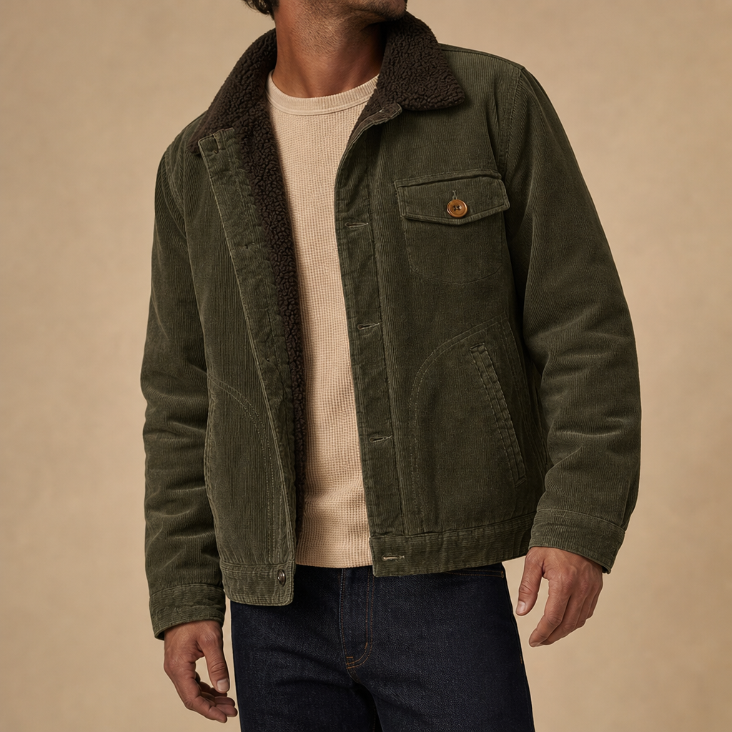 Harlan Sherpa Lined Corduroy Jacket