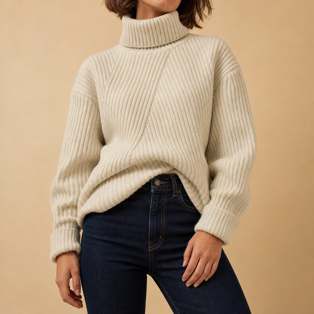 Clara Ribbed Turtleneck Sweater