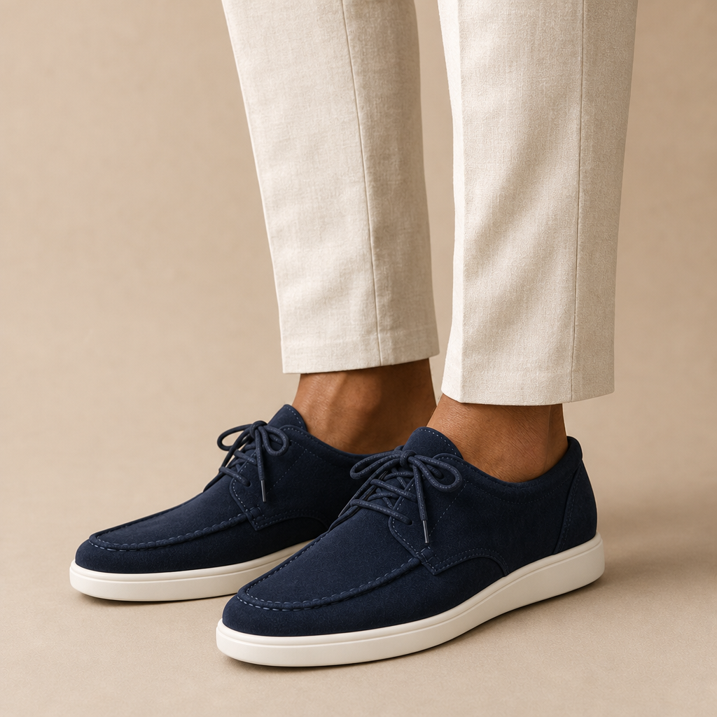 Everett Suede Lace-Up Loafers