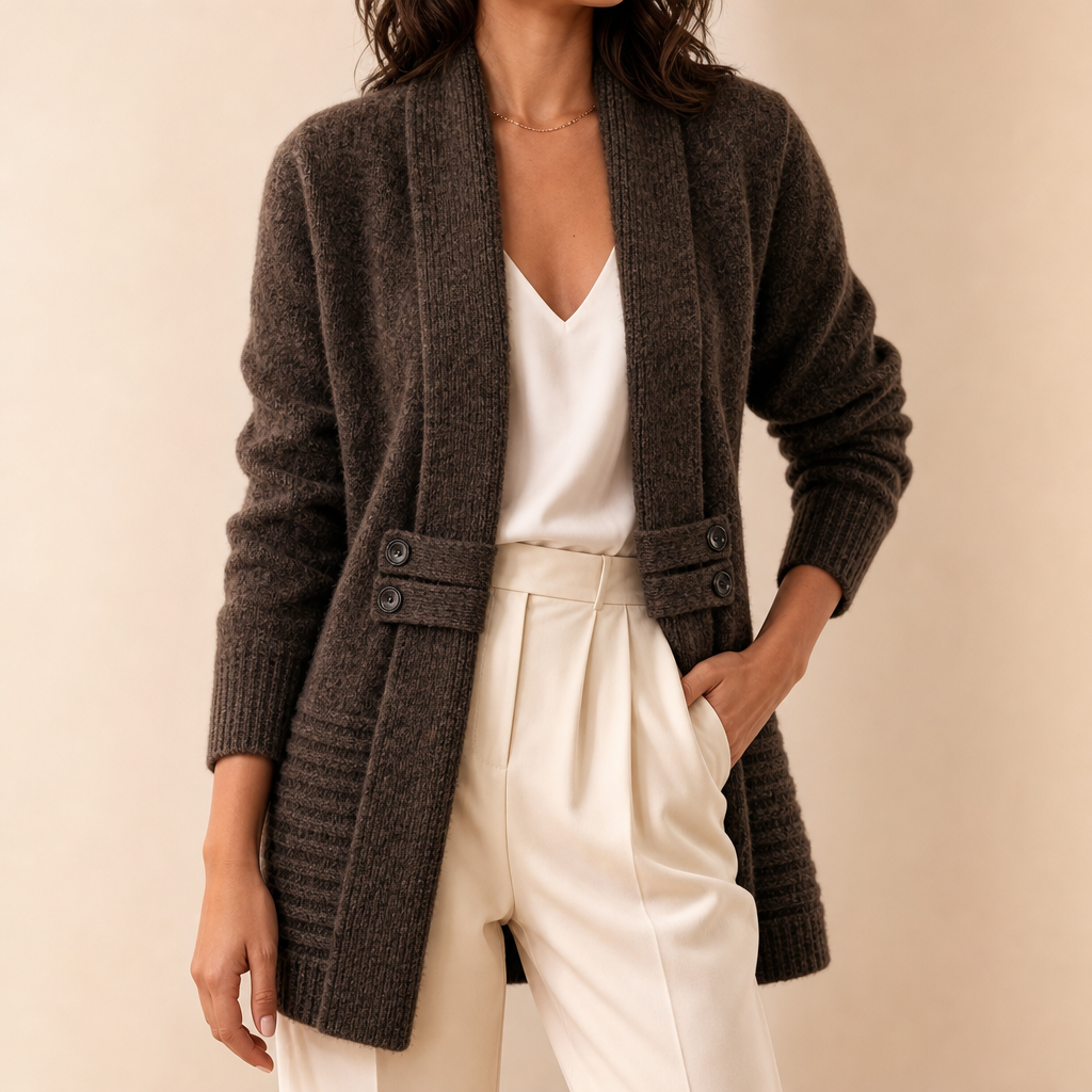 Eileen Ribbed Longline Cardigan