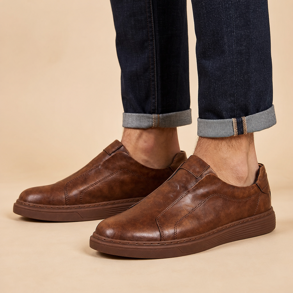 Conrad Leather Slip-On Sneakers