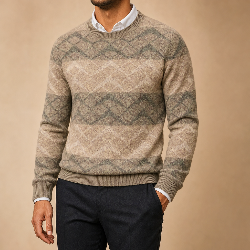 Eldridge Geometric Cashmere Sweater