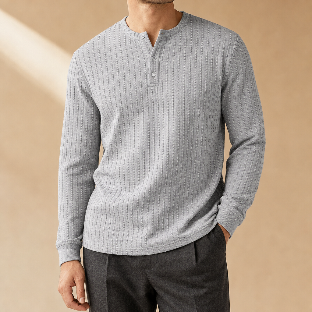 Vaughn Ribbed Henley Shirt