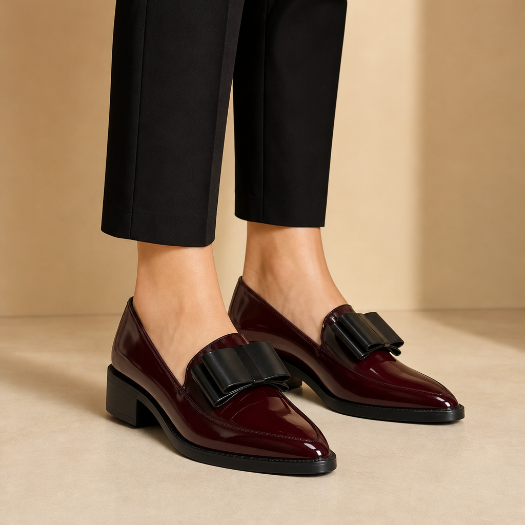 Genevieve Patent Bow Loafers
