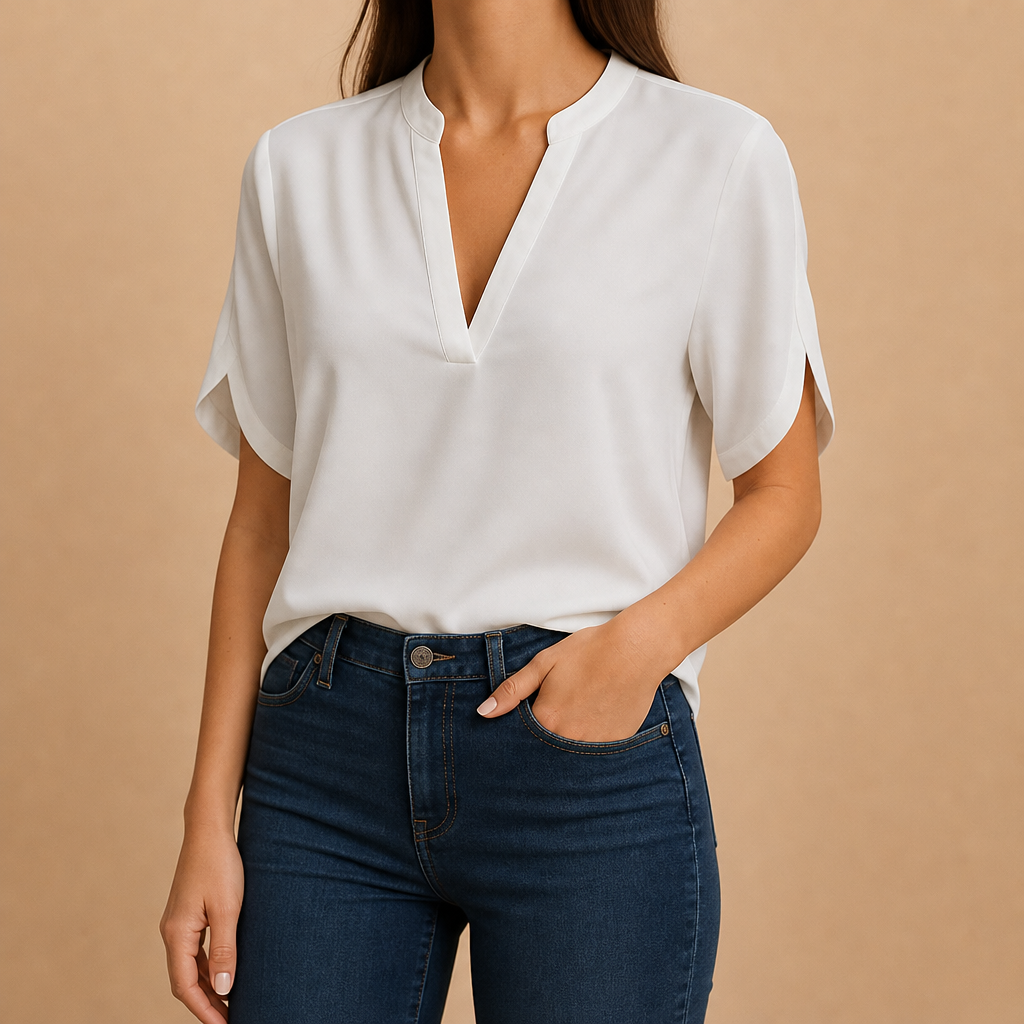 Marian Split-Sleeve Blouse