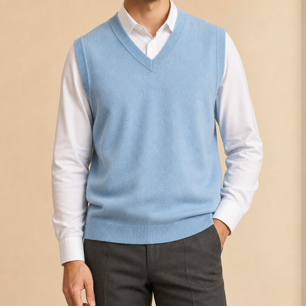Willis Merino Wool V-Neck Vest