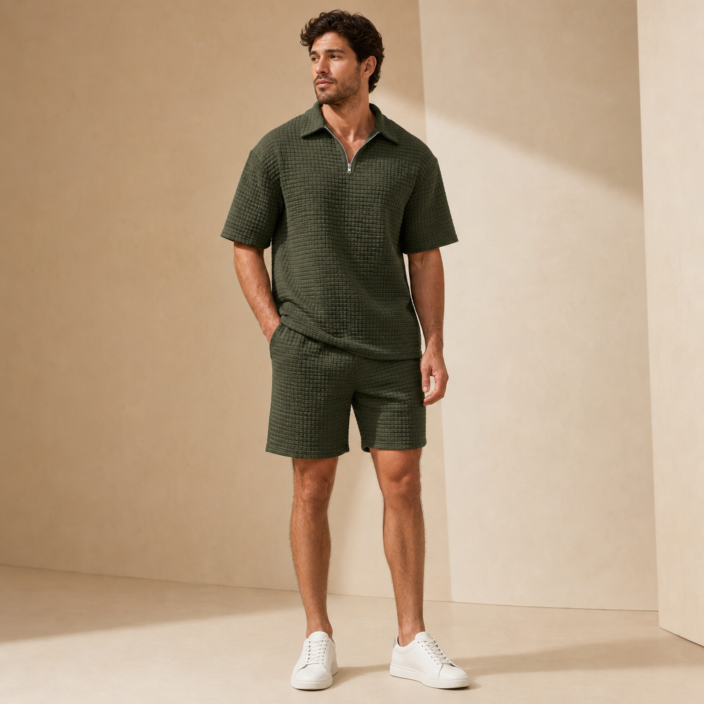 Tobias Waffle Short Set