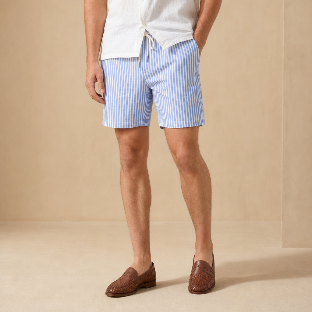 Cyrus Striped Drawstring Shorts