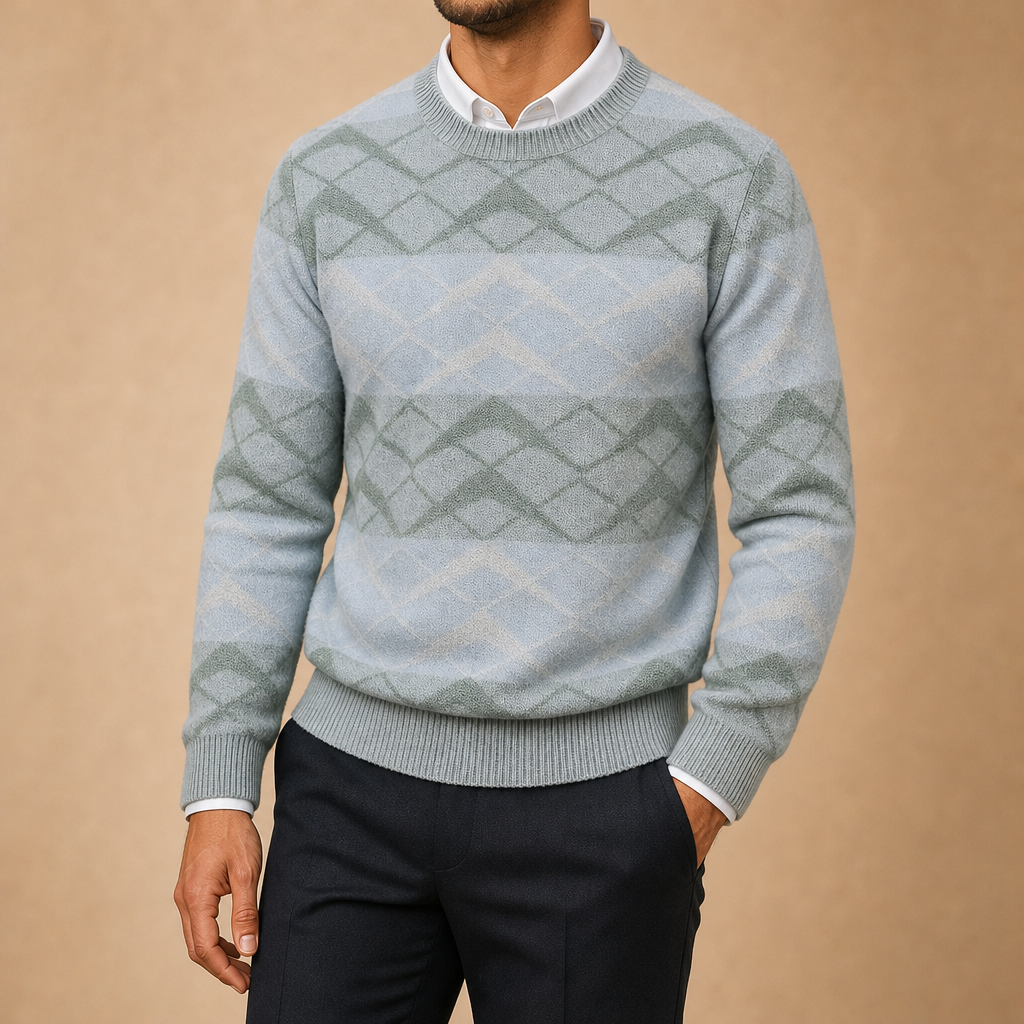 Eldridge Geometric Cashmere Sweater