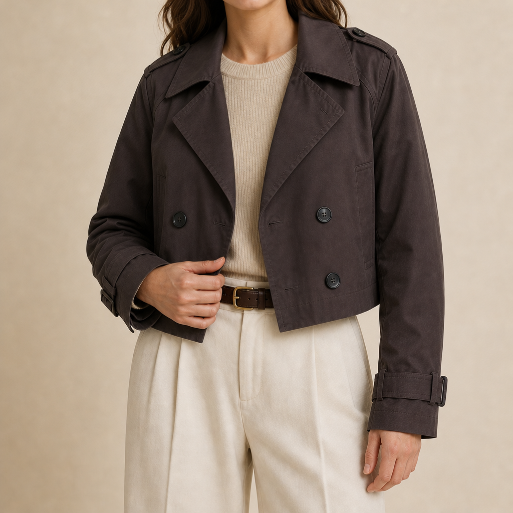 Vivian Cropped Trench Jacket